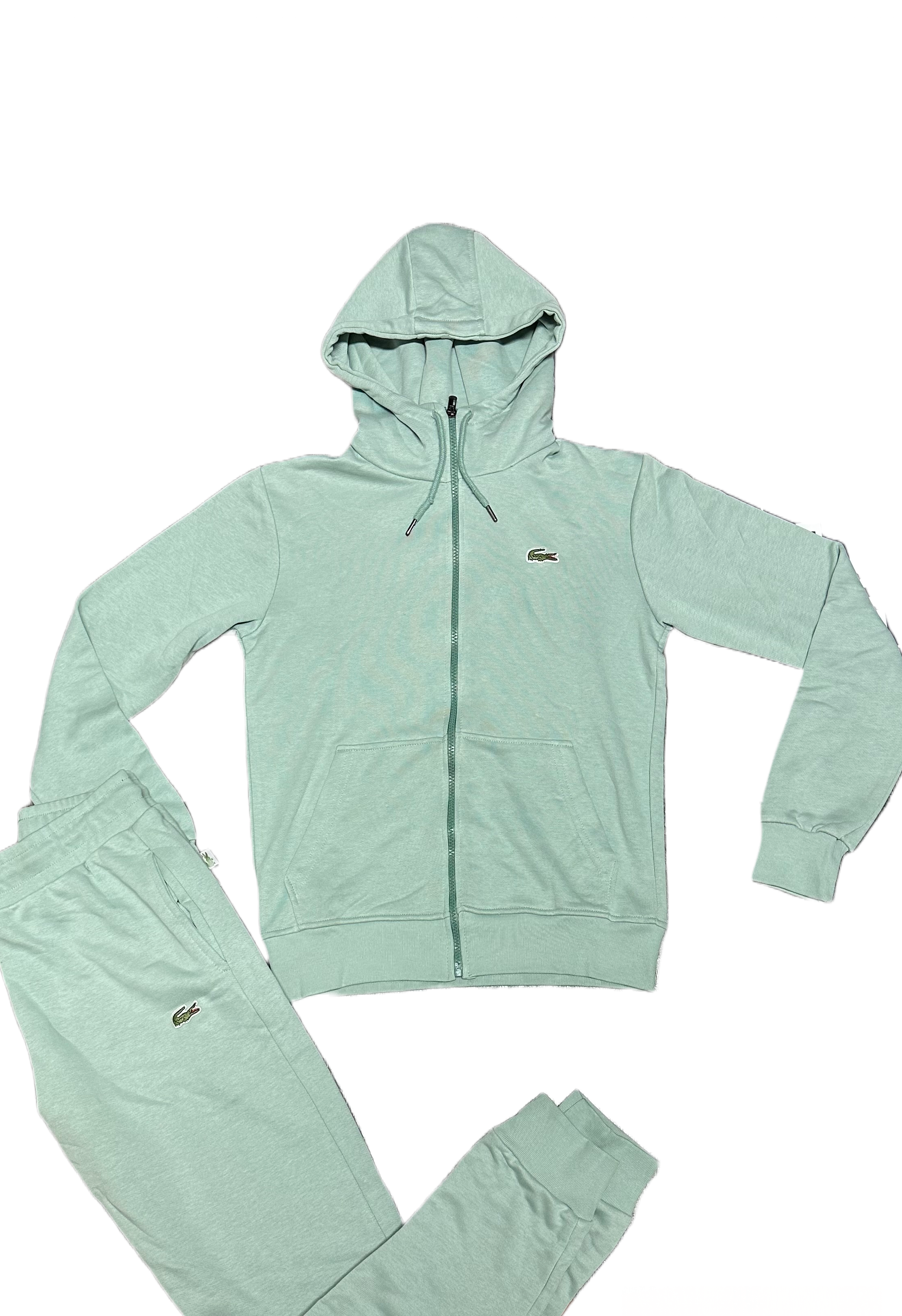 Tuta felpata lacoste verde acqua
