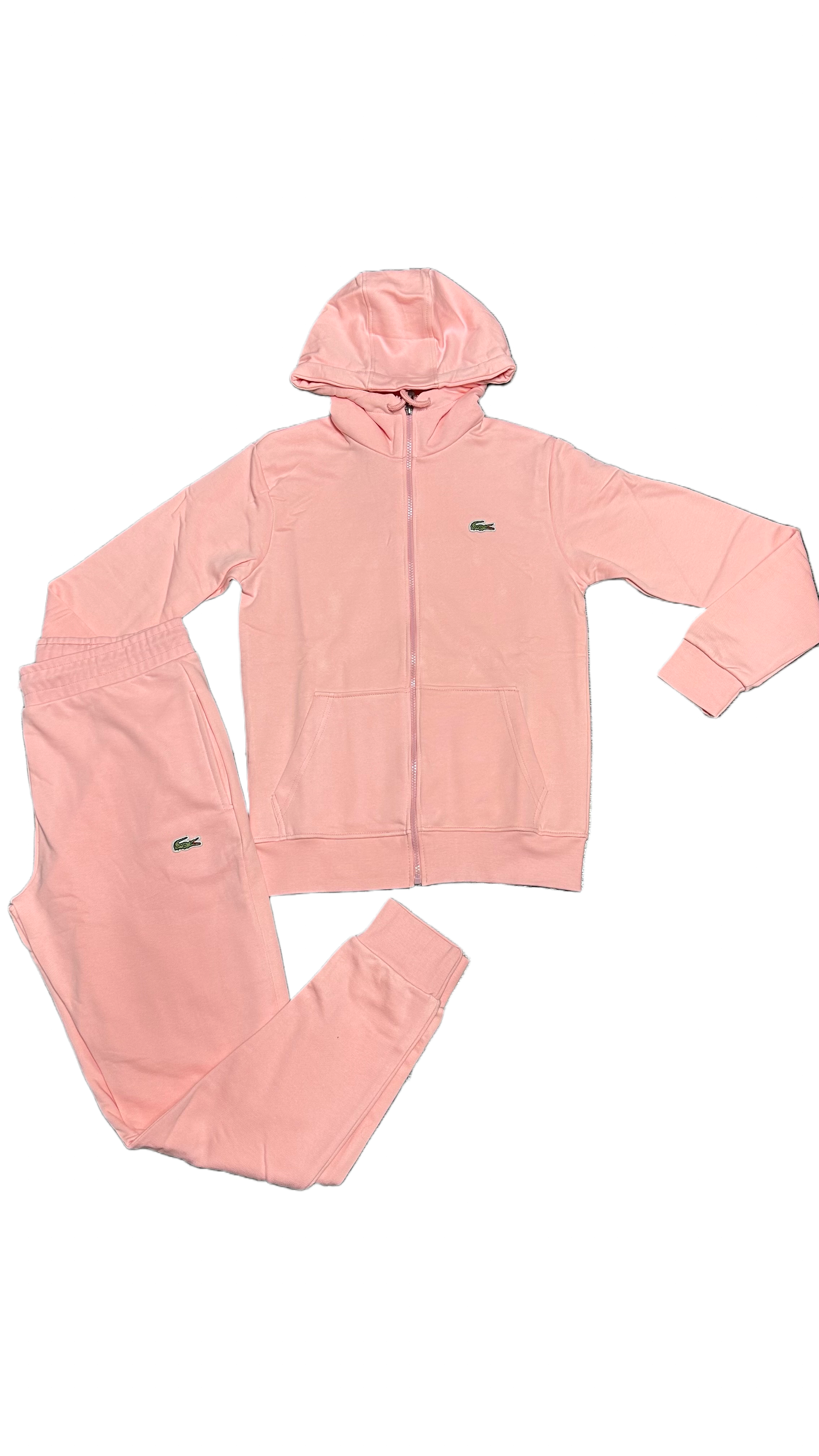 Tuta lacoste felpata rosa