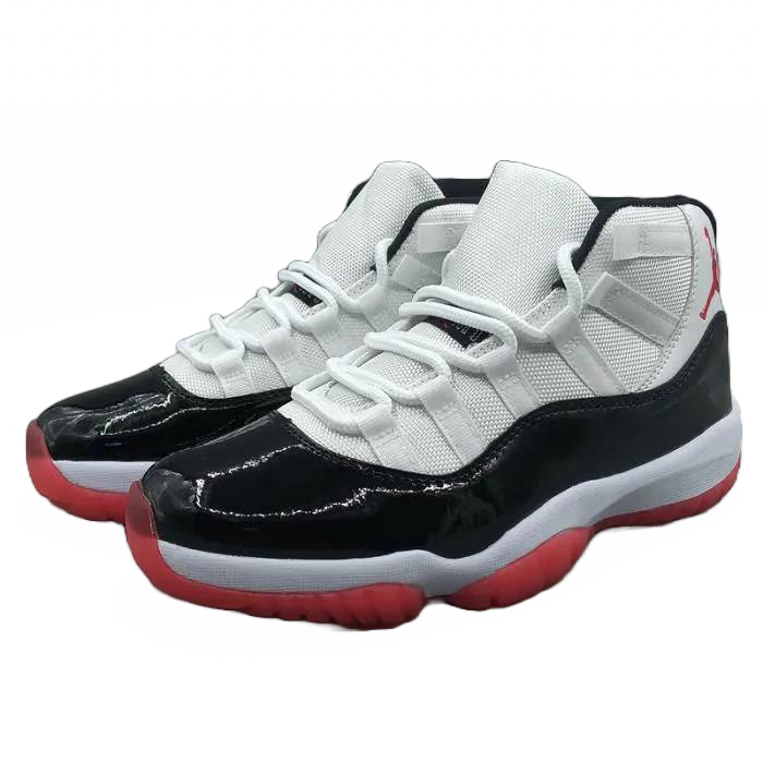 JORDAN 11 WHITE BLACK RED